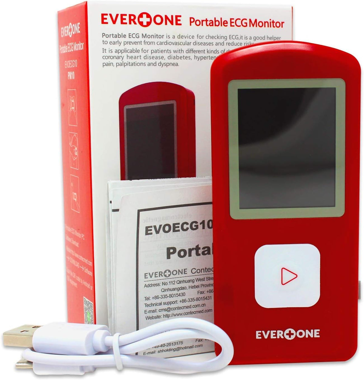 Portable Bluetooth ECG/EKG Monitor C429