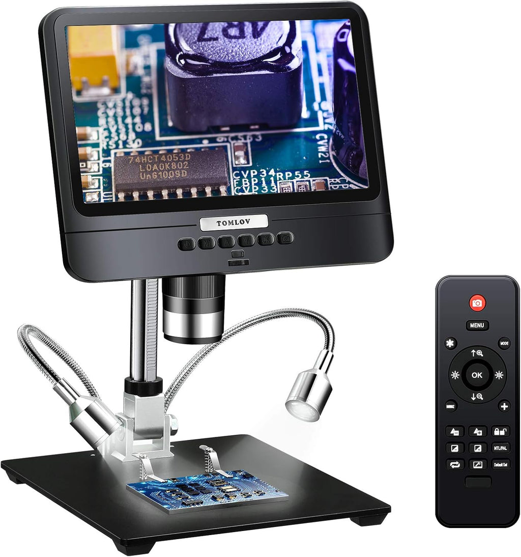 8.5'' Digital Microscope 50X-1300X UHD Video Microscope with 12MP Camera Sensor V101216