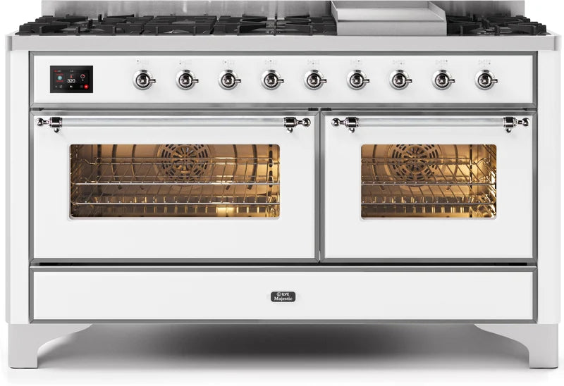 White Dual Fuel Natural Gas Range H2288