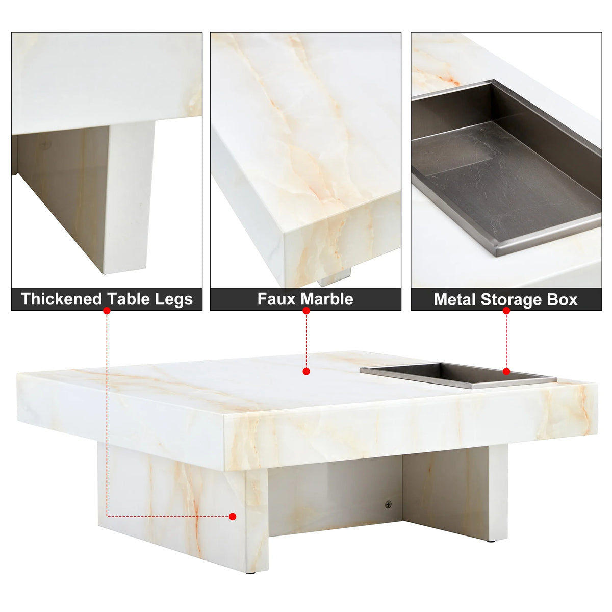 Imitation Marble Coffee Table A25086