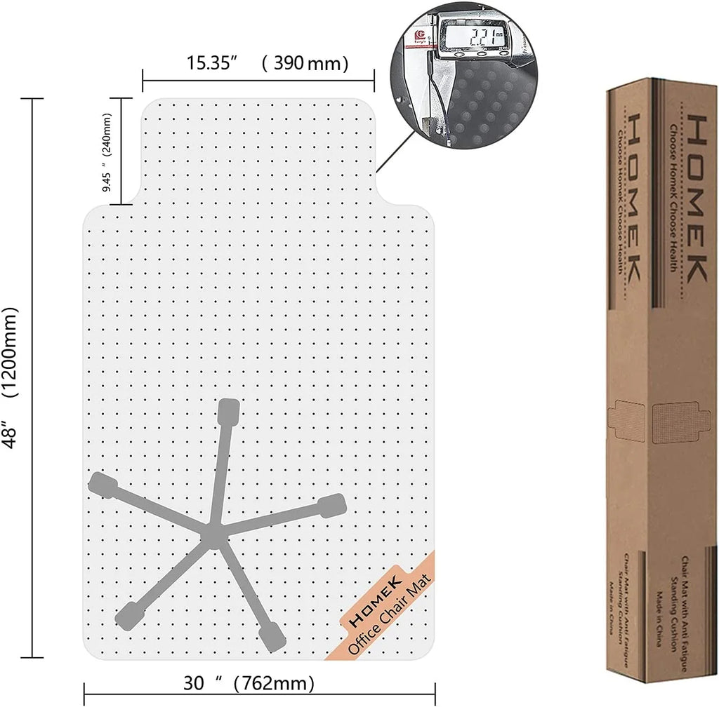 Office Chair Mat for Low Pile Carpet, 30'' x 48'' D8475