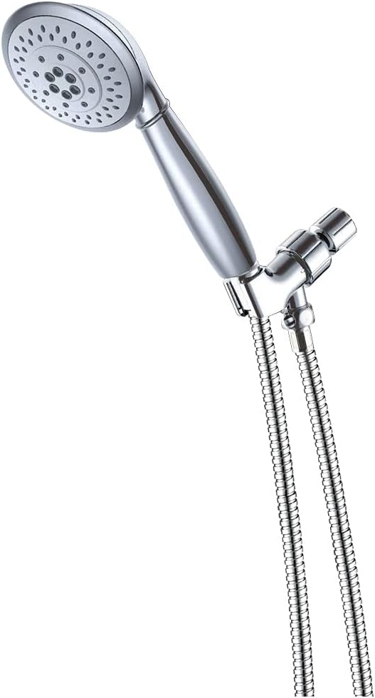 Polished Chrome 5-Setting Shower with Stainless Steel Hose U610824