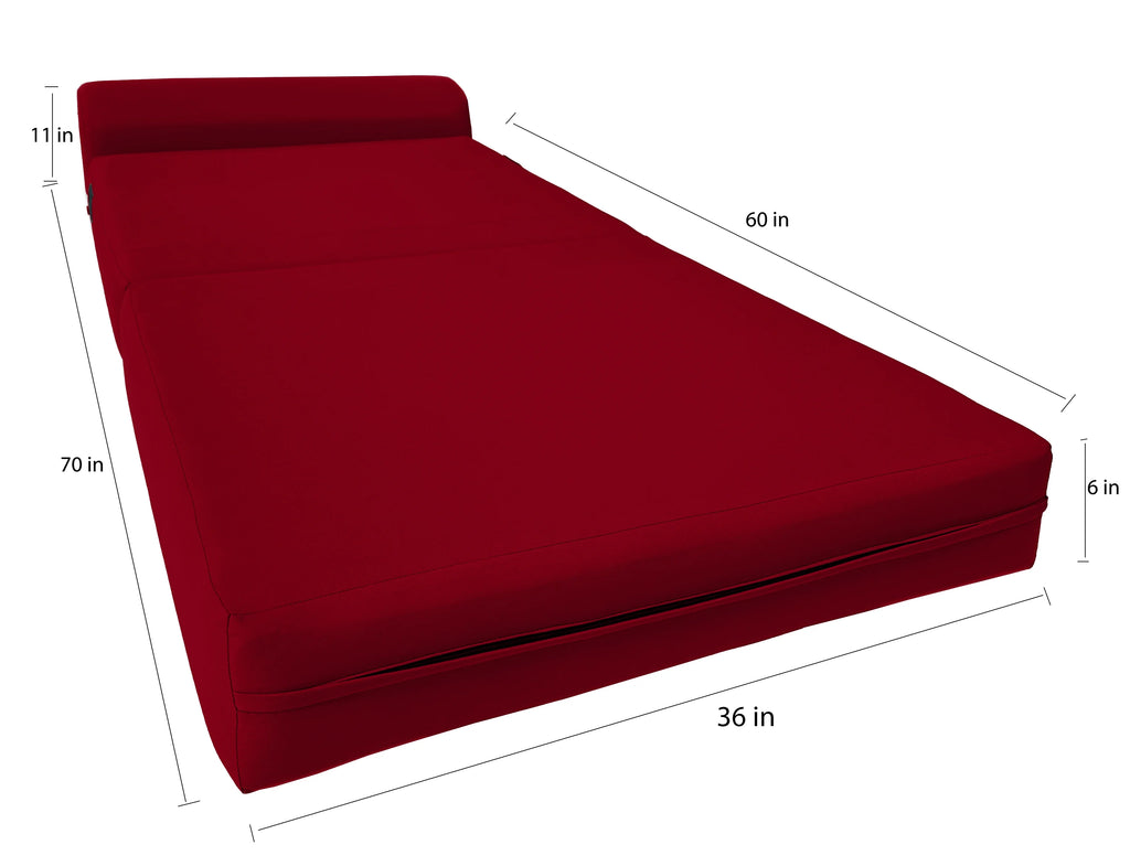 Red Sleeper Chair Folding Foam Beds R2829