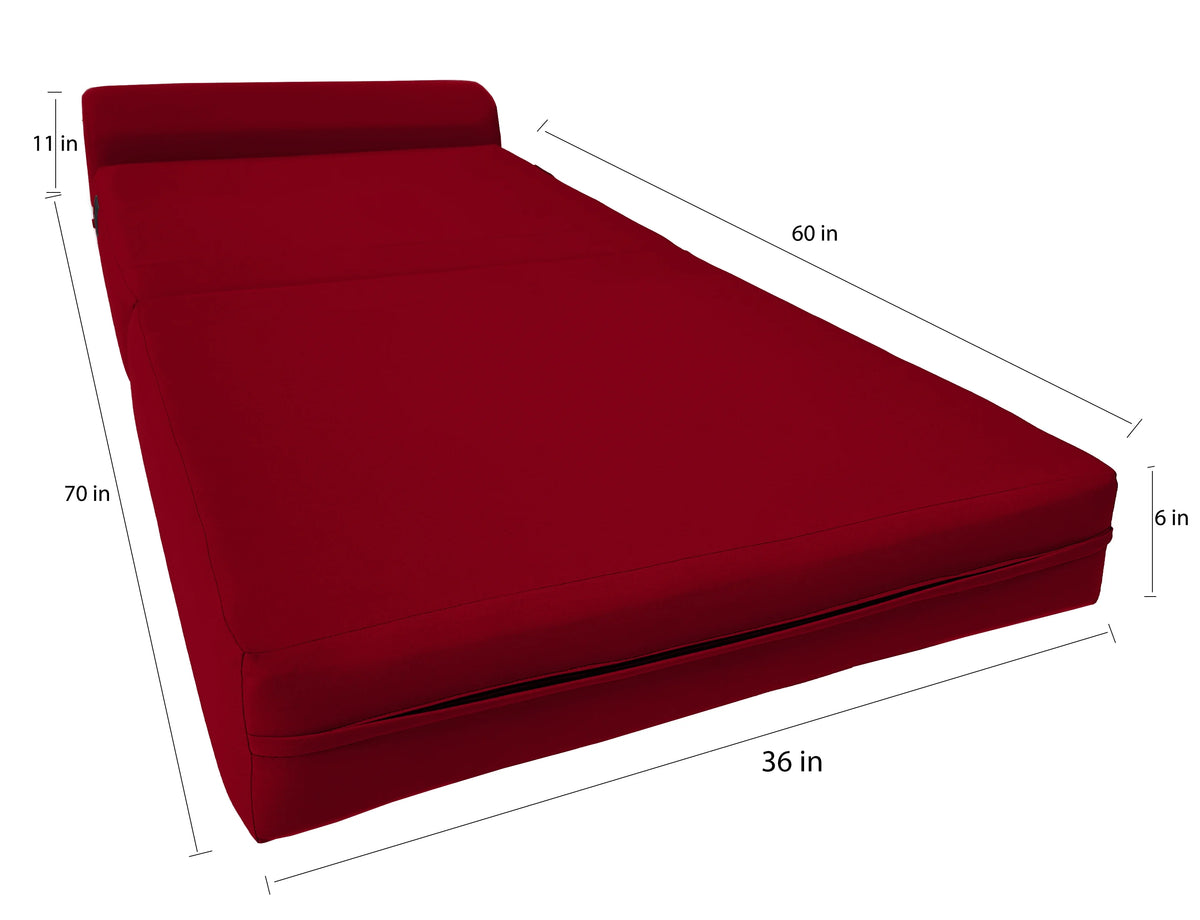 Red Sleeper Chair Folding Foam Beds R2829