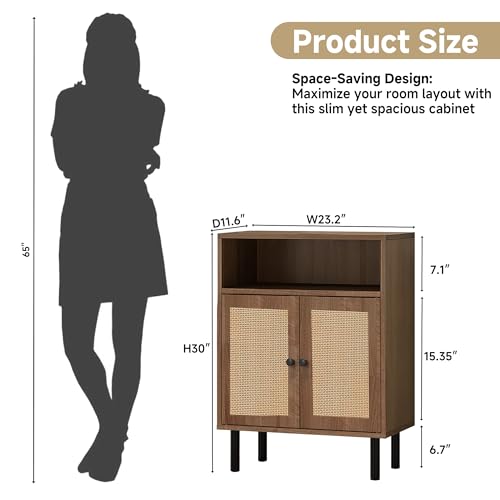 Rattan Storage Cabinet with Double Doors Z5203