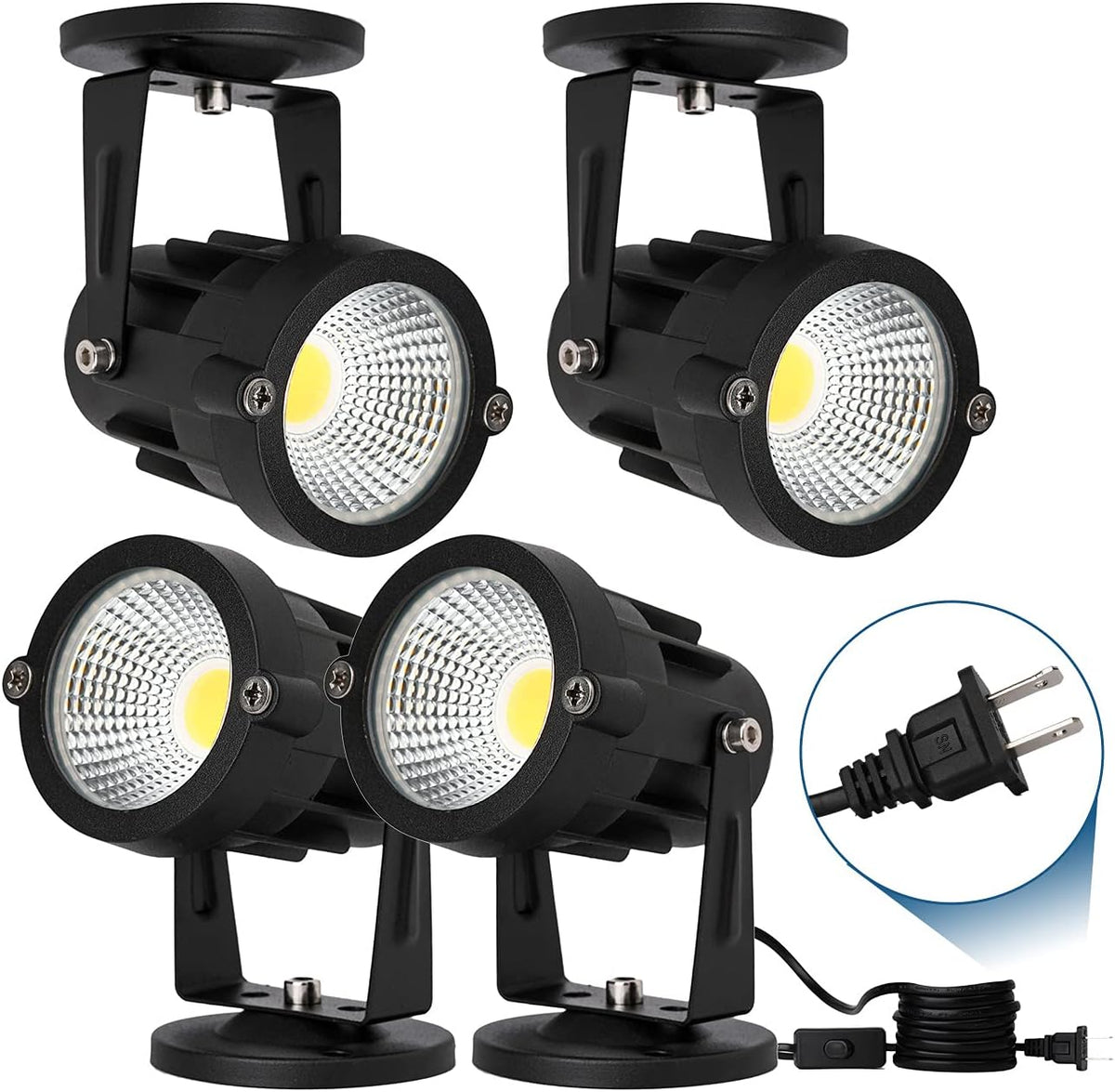 4 Pack 10W LED Spot Lights Warm White X3098