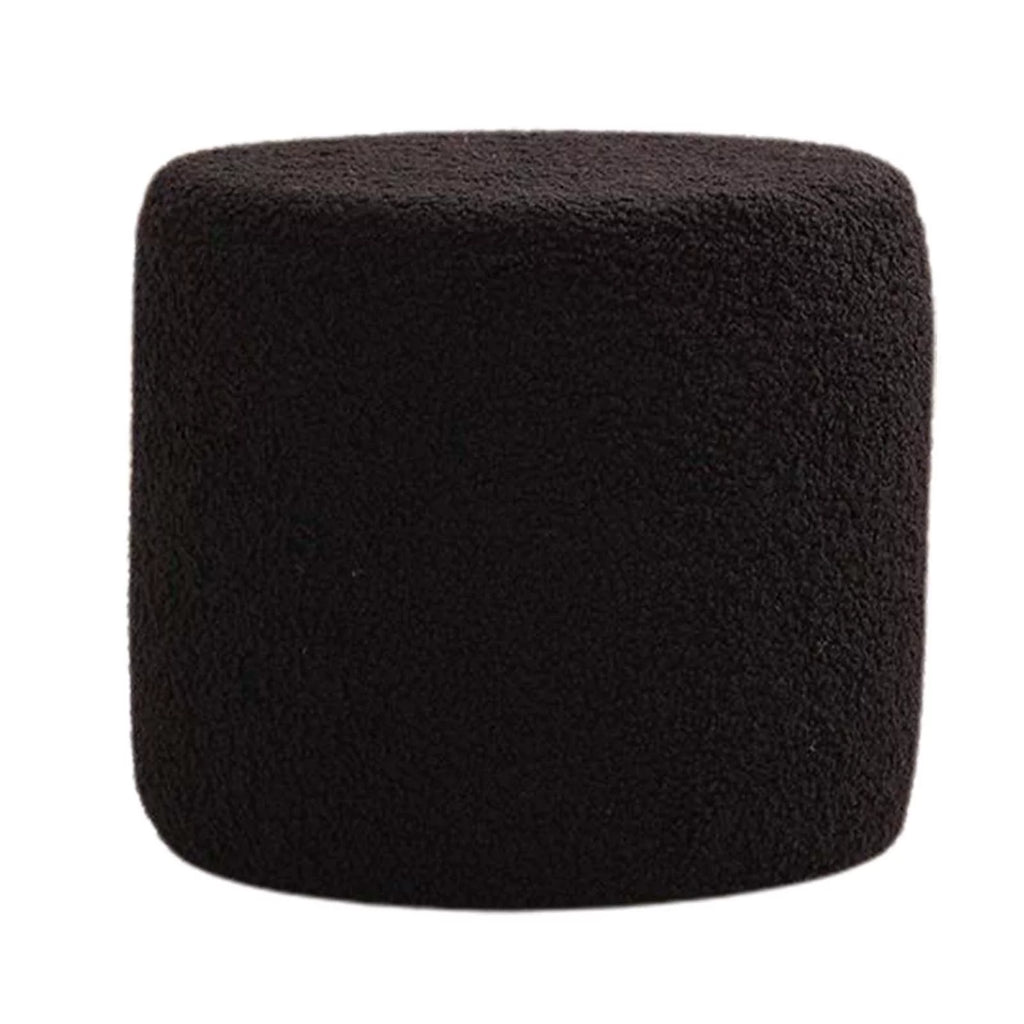 Black Small Footstool Ottoman L7851