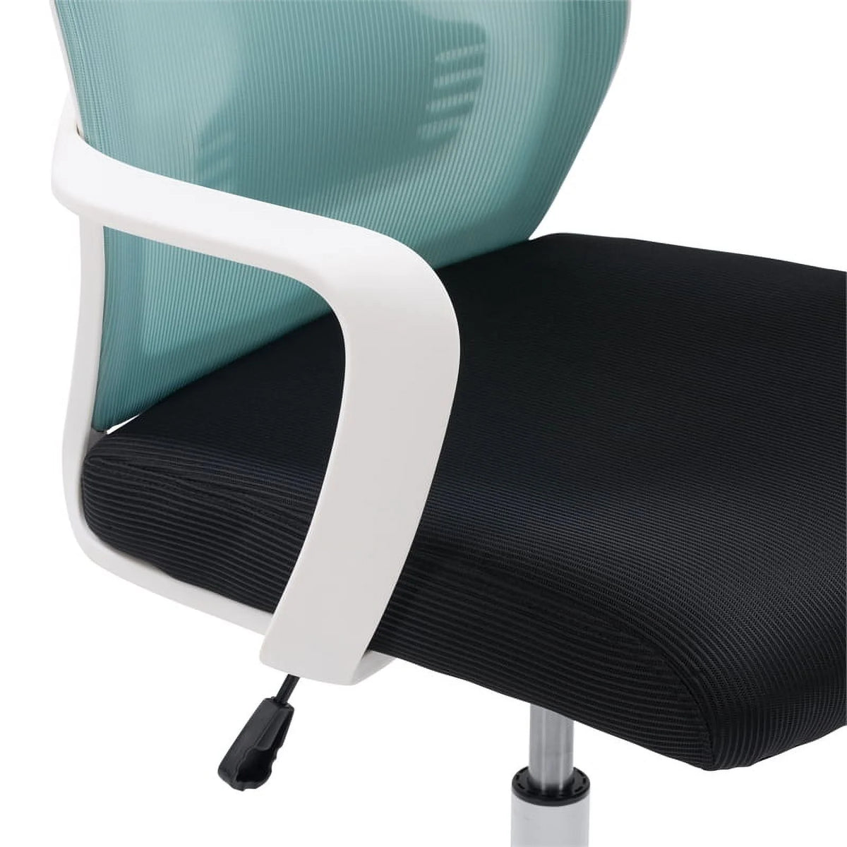 Teal Blue and Black Fabric Mesh Back Office Chair L286