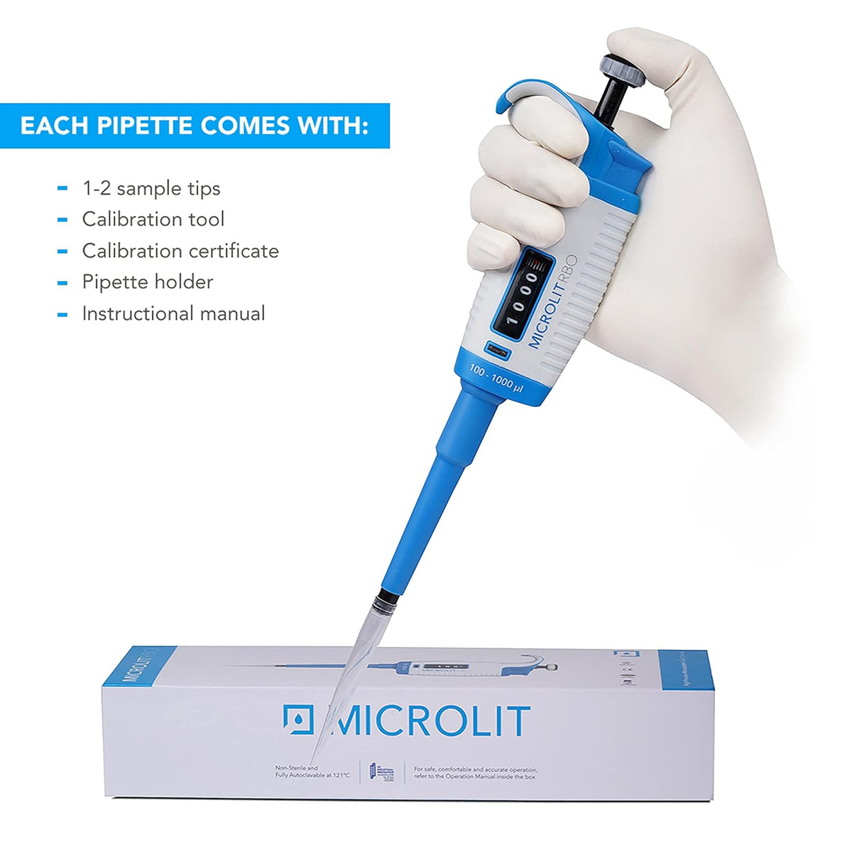 Single Channel Adjustable Volume 0.2-2ul Pipette X79486