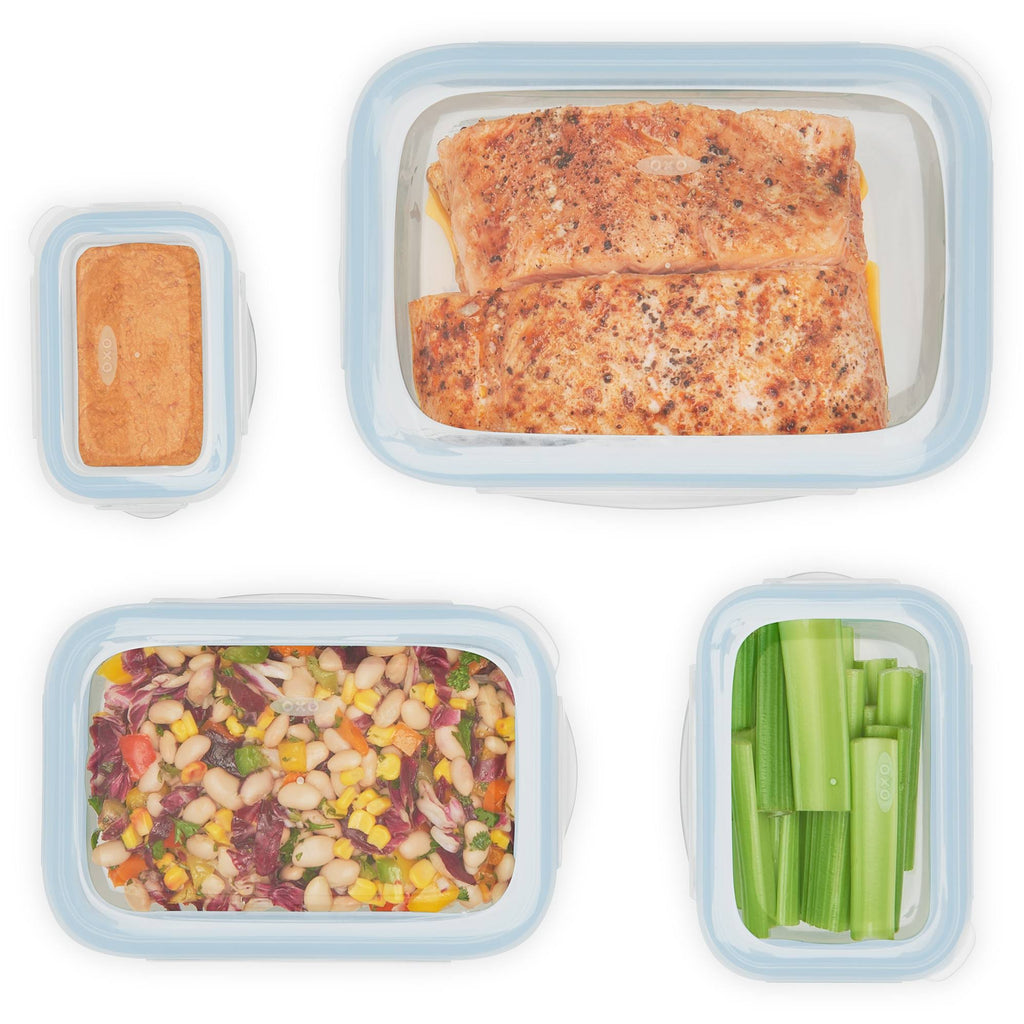 8pc Glass Food Storage Container Set P2577