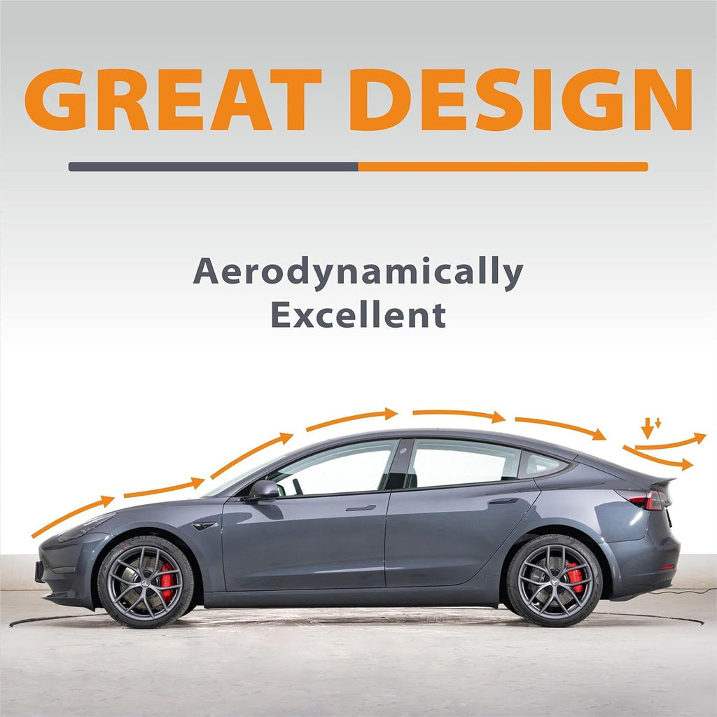 Carbon Fiber Pattern Spoiler for Tesla Model 3, Pack of 2 E410