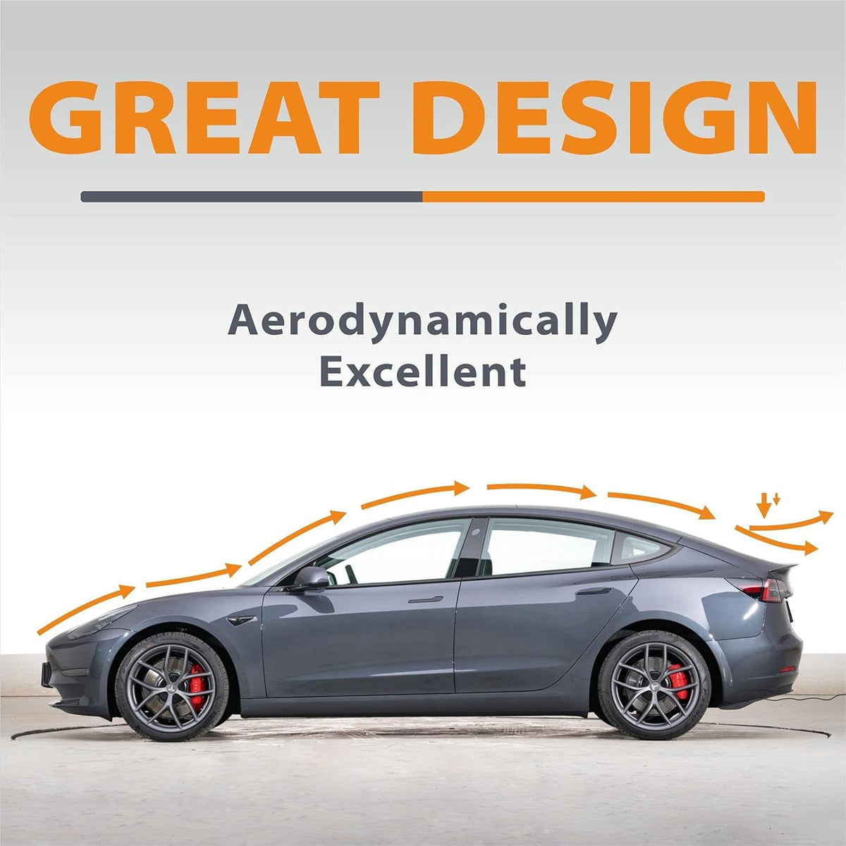 Carbon Fiber Pattern Spoiler for Tesla Model 3, Pack of 2 E410