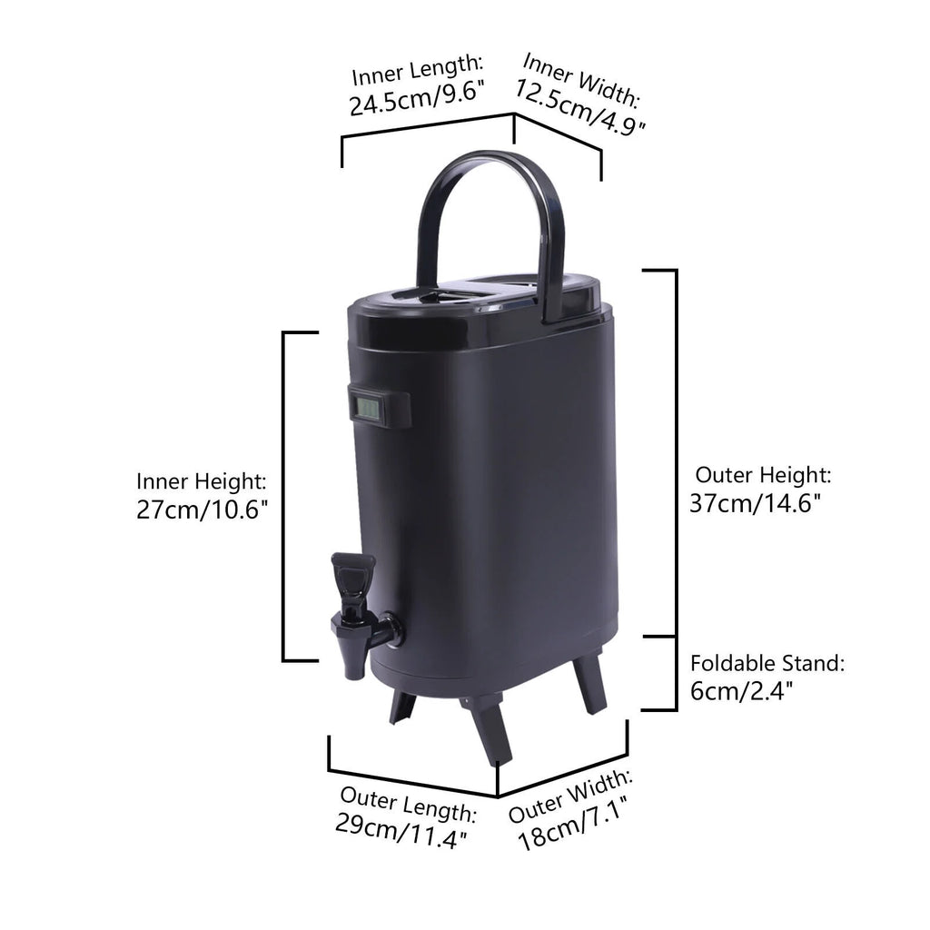 10L Insulated Stainless Beverage Dispenser with Thermometer Z5698