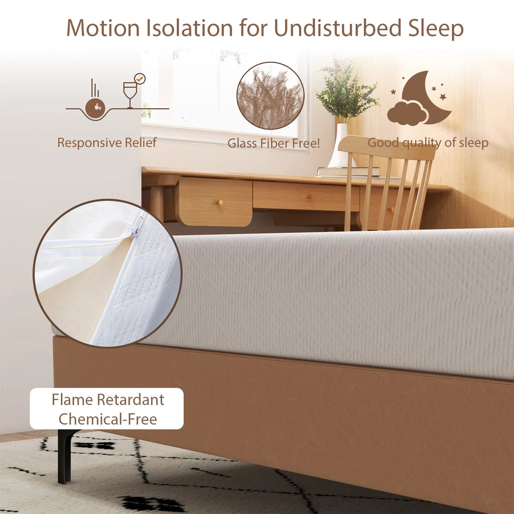 Twin Size Green Tea Gel Memory Foam Mattress P715449
