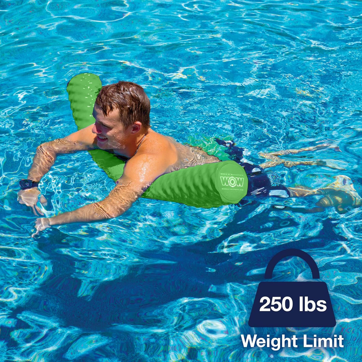 2 Pack Pool Seat Bundle with Lime Green Foam Pool Noodle B101271