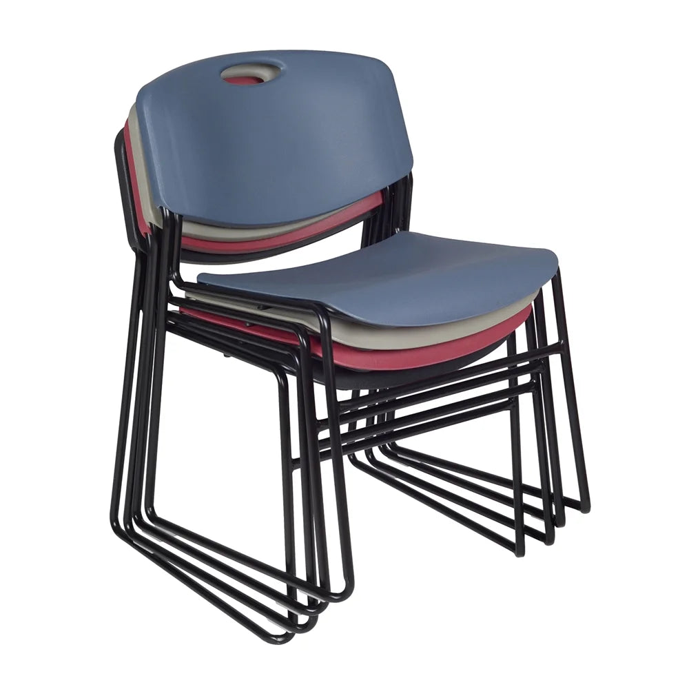 42" Round Breakroom Table and 4 Stack Chairs W933632