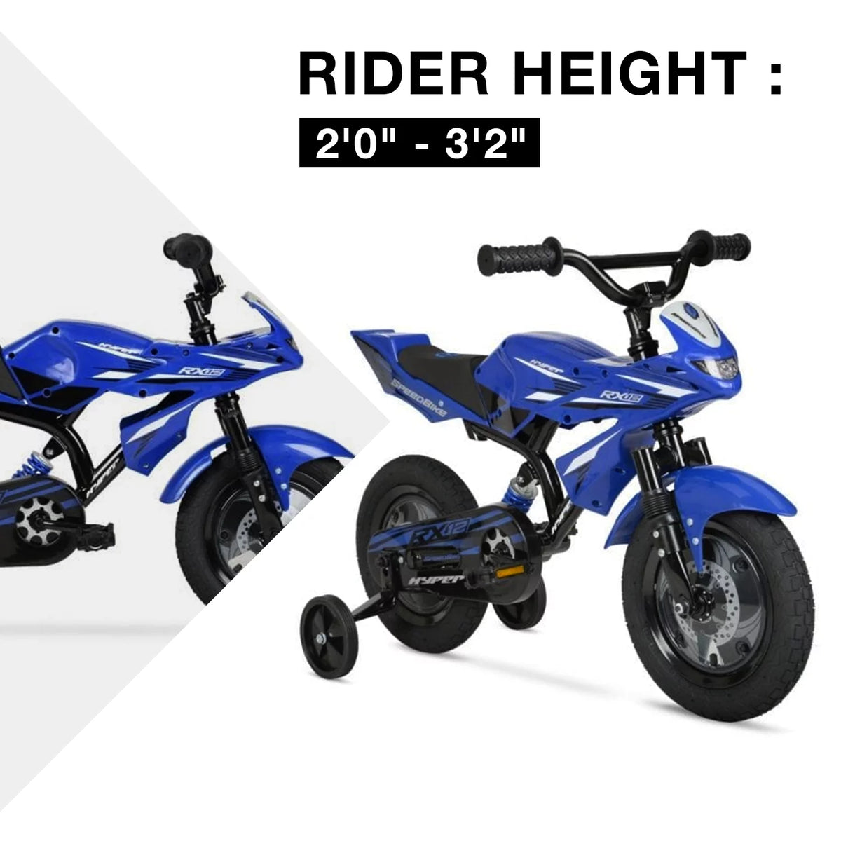 Blue 12 Boys Bike with Training Wheels N5880