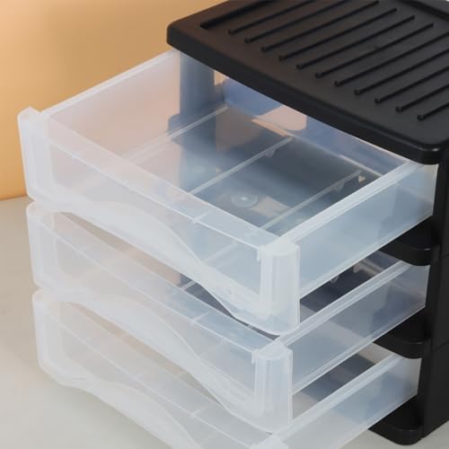 Medium 4 Drawer Clear Stacking Desktop Organizer E187070