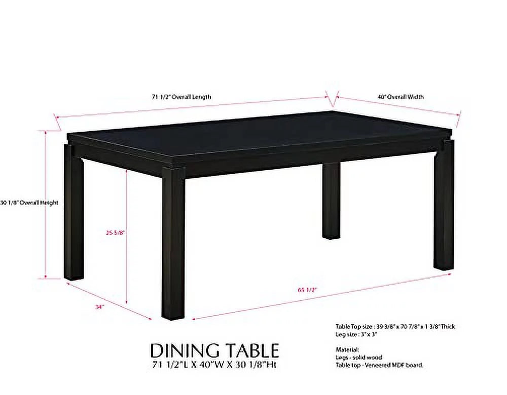 71" Rectangular Wood Dining Room Table G5084