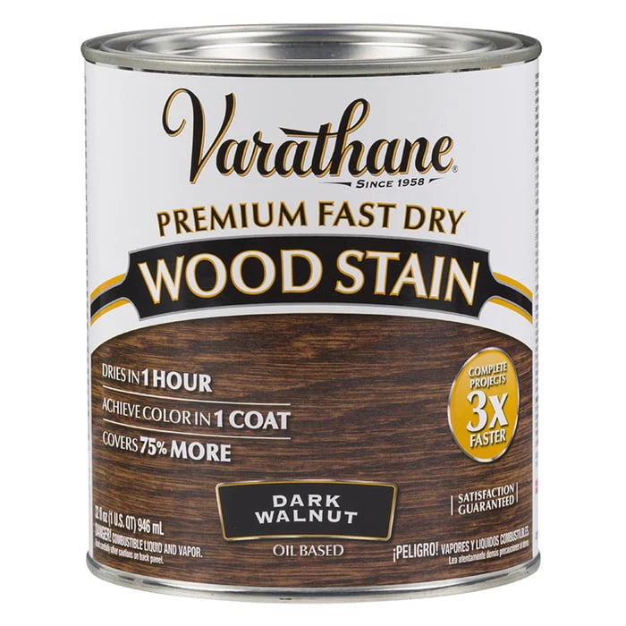 Dark Walnut Fast Dry Wood Stain Quart V55275