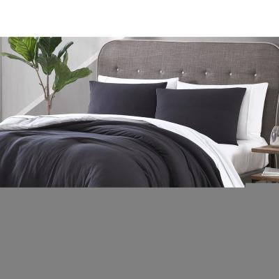 Twin Enzyme Washed 5-Pc. Bed Set Black/Grey T938869