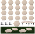 20 Packs 15.5 Inch Resin Beige Stepping Stones with Ground Stakes L325967
