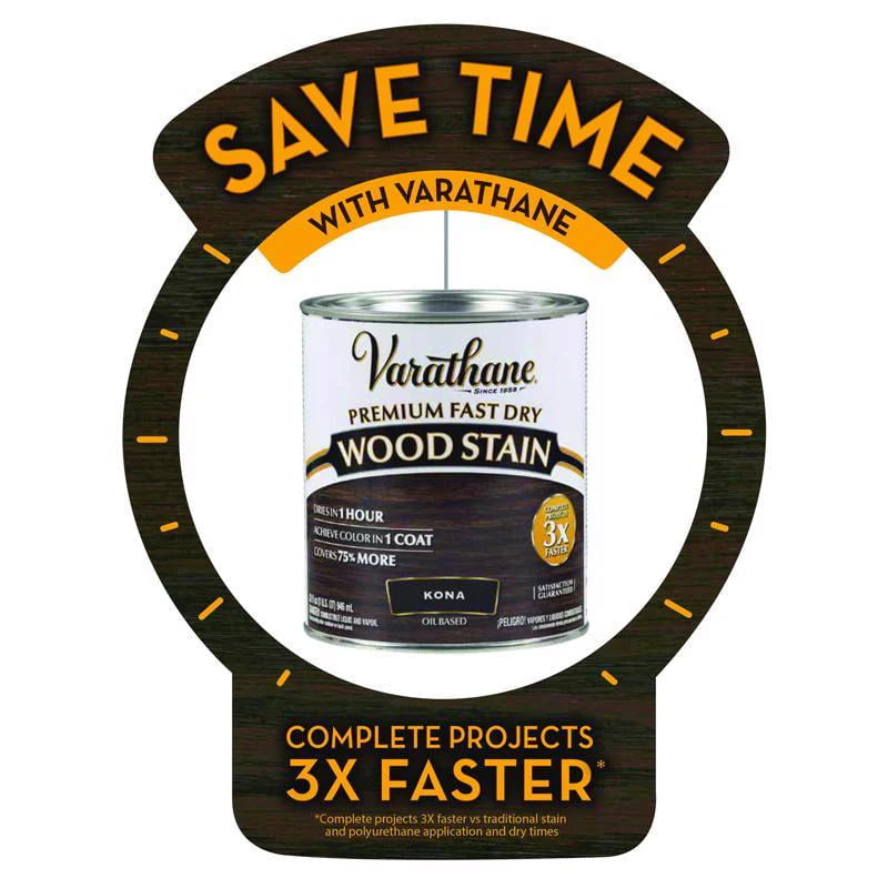Dark Walnut Fast Dry Wood Stain Quart V55275