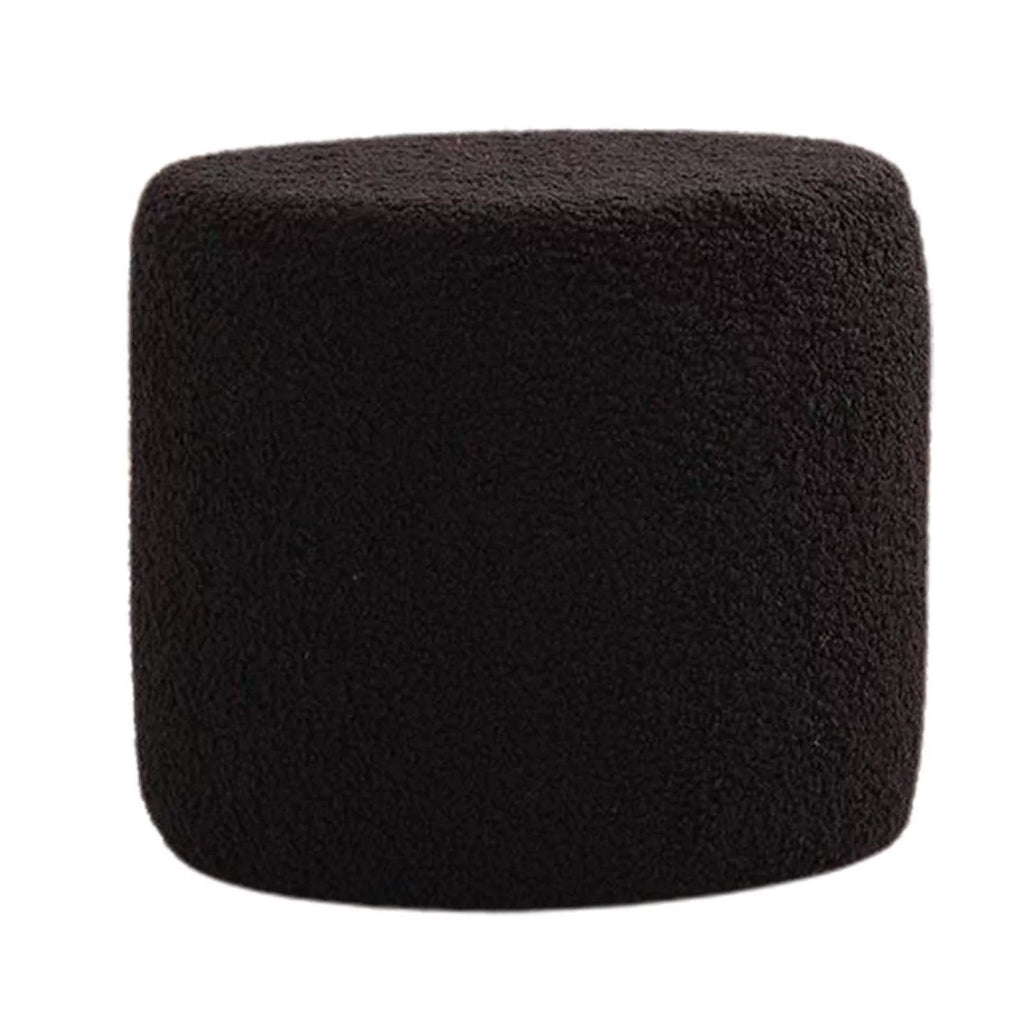 Black Small Footstool Ottoman L7851