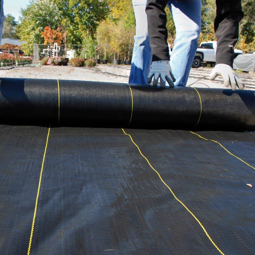 4' Wide Woven Weed Barrier Landscape Fabric, 300 Feet (8 Pack) L208