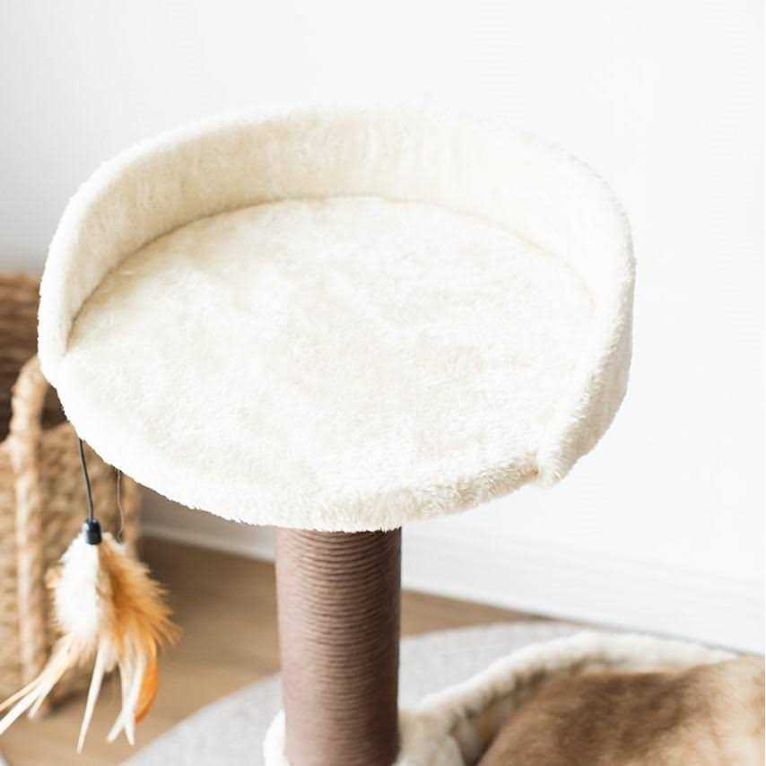 Cat Tree with Feather Toy and Cat Hammock F24243