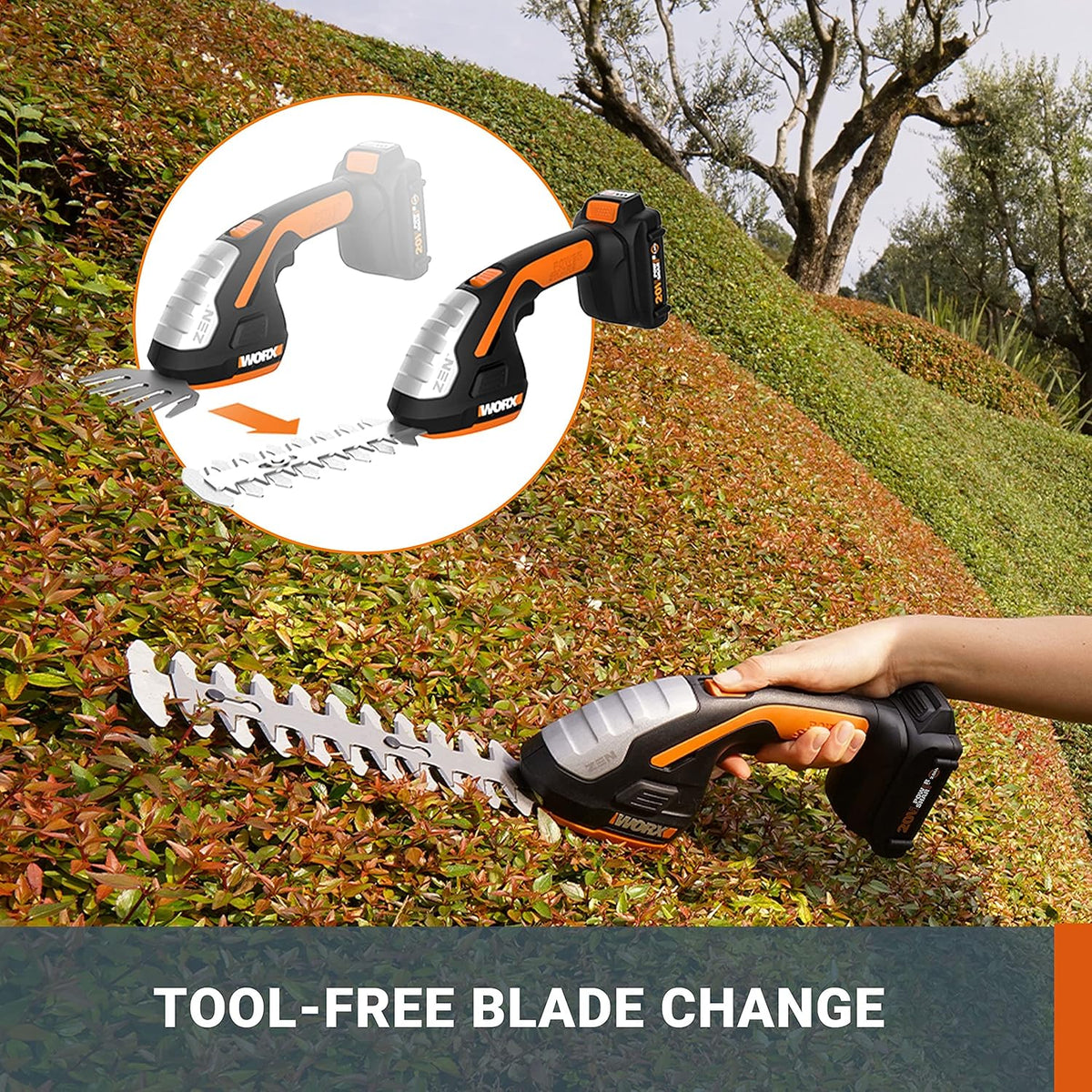 20V Cordless Shrubber Trimmer Grass Shear D4841