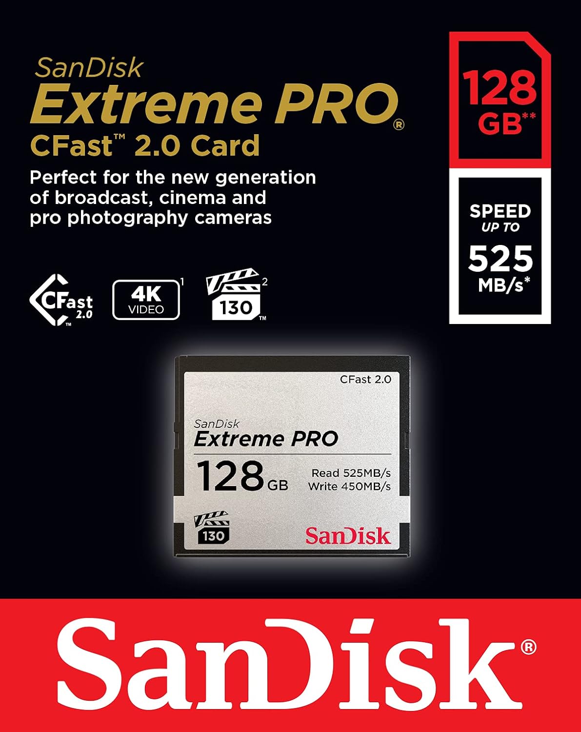128GB CFast 2.0 Memory Card F397447