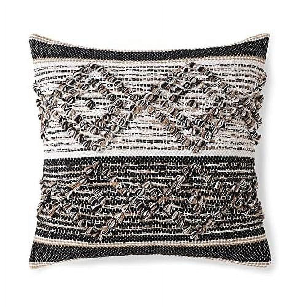 Handmade Boho Throw Pillow Covers Set Of 2 18"X18" Black M15929