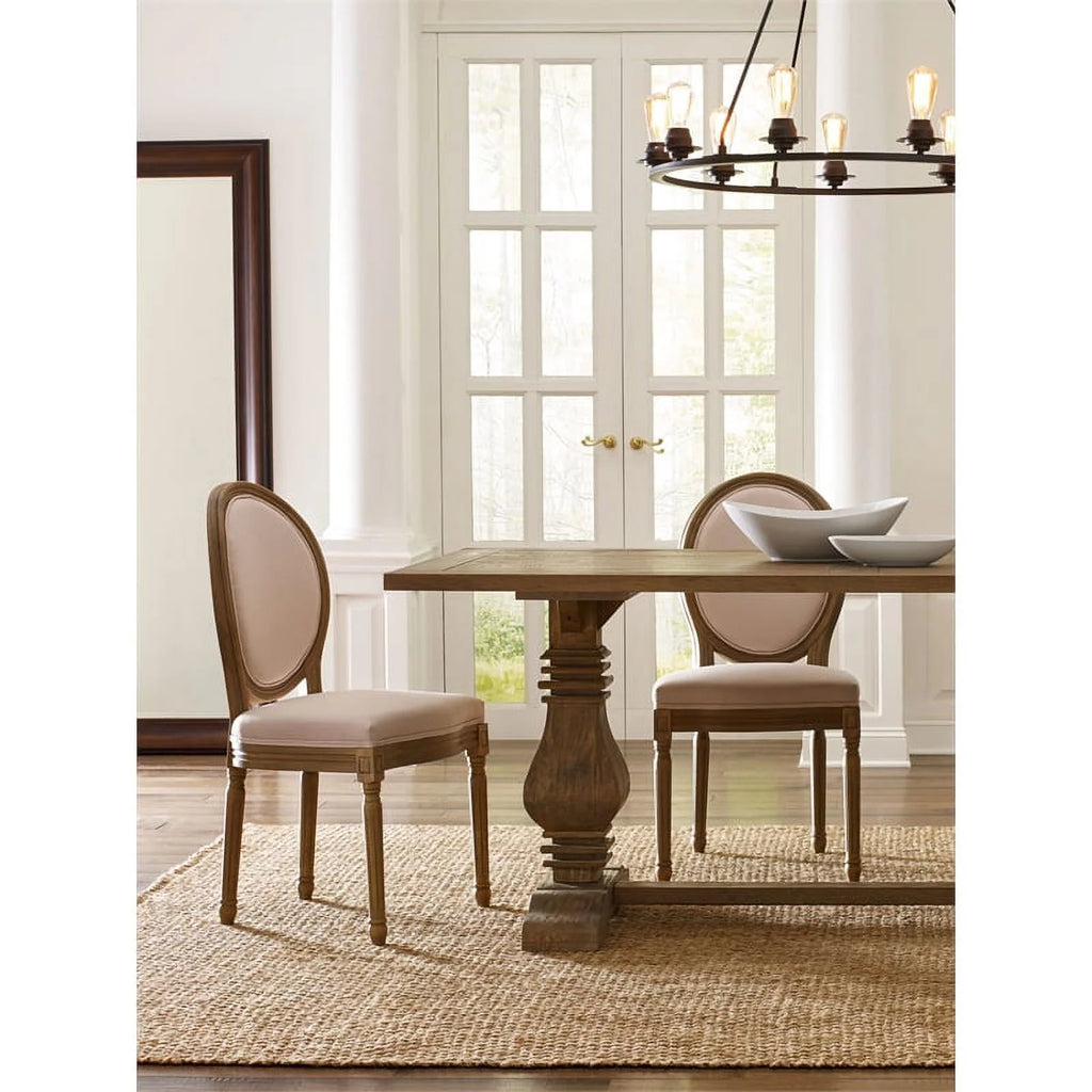 Round Dining Chair Set of 2 Cream W761539