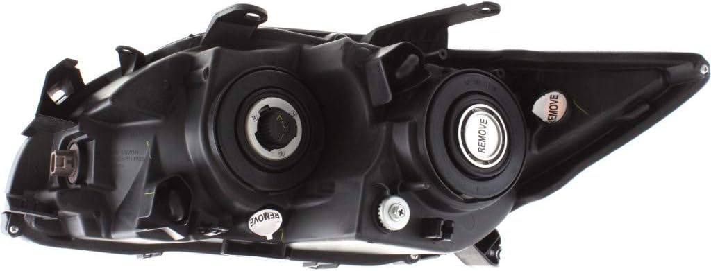 Passenger Side Head Light Assembly Black Housing D876
