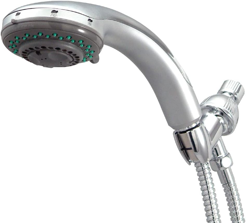 Polished Chrome 5-Setting Shower with Stainless Steel Hose U610824