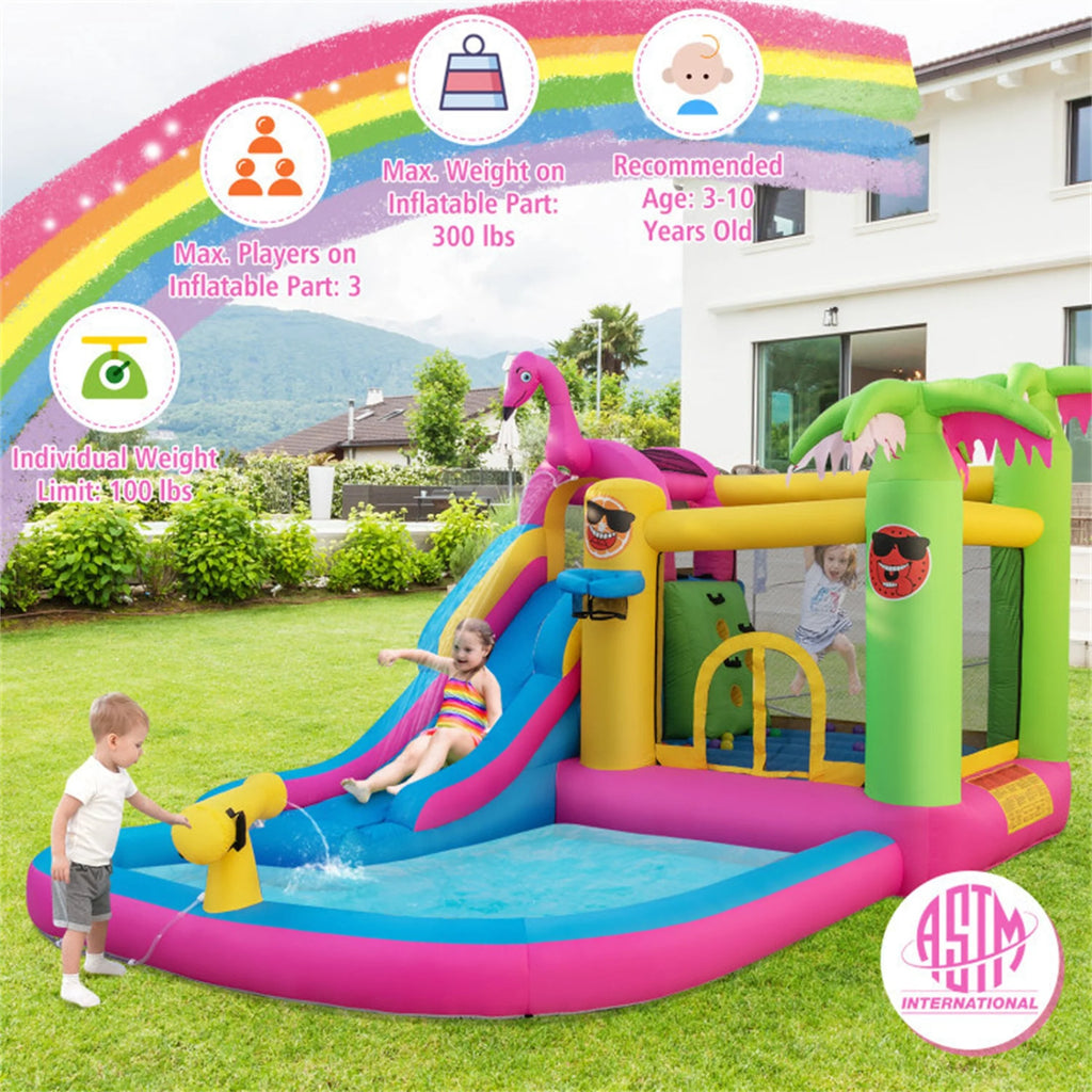 Inflatable Bounce Castle with Long Water Slide and Blower Q3380