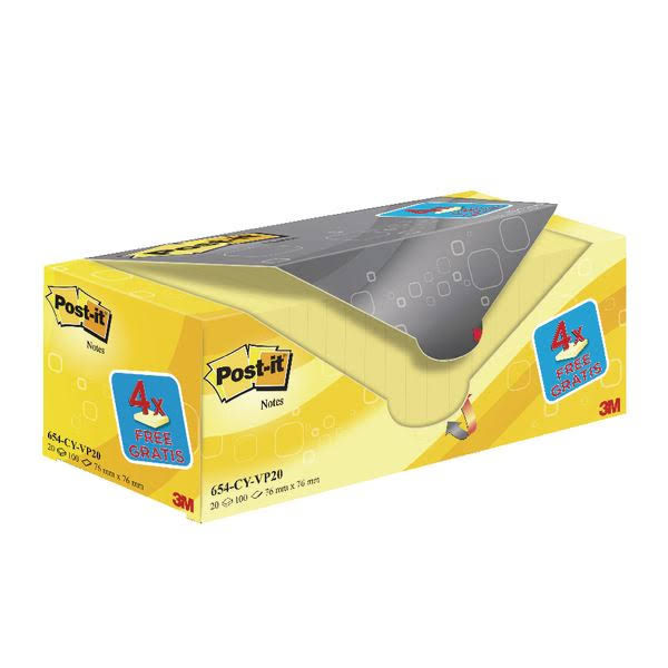Canary Yellow Notes (Pack of 20) F277