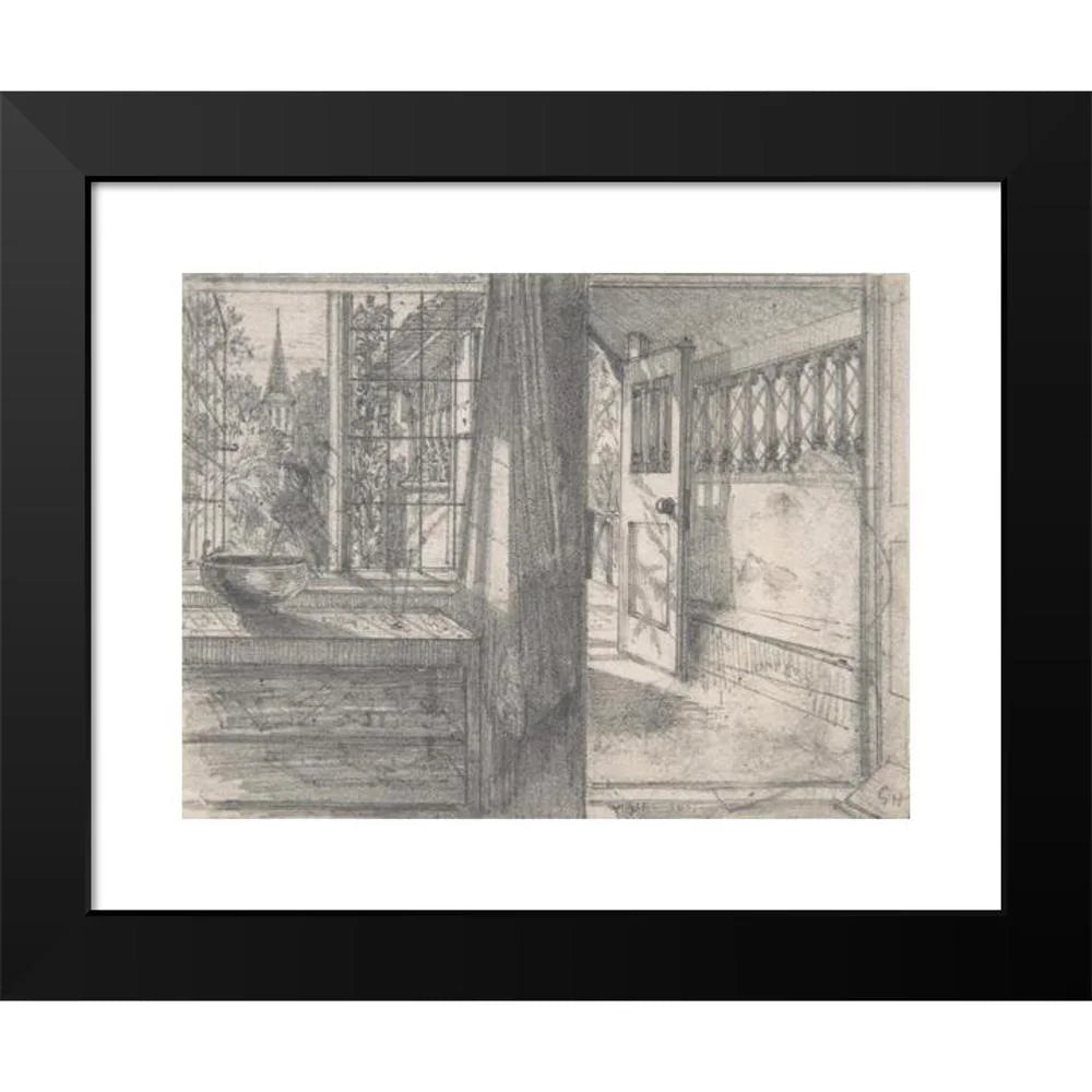 Black Modern Framed Museum Art Print R6479