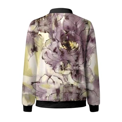 Floral Print Lightweight Zip up Bomber Jacket M94752
