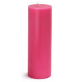 Hot Pink Unscented Paraffin Pillar Candle, Set of 12 P30075