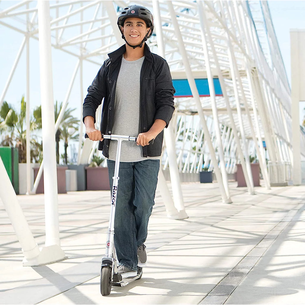 Kick Scooter with 8" Air-filled Tires, Foldable, Adjustable Handlebars Y79609