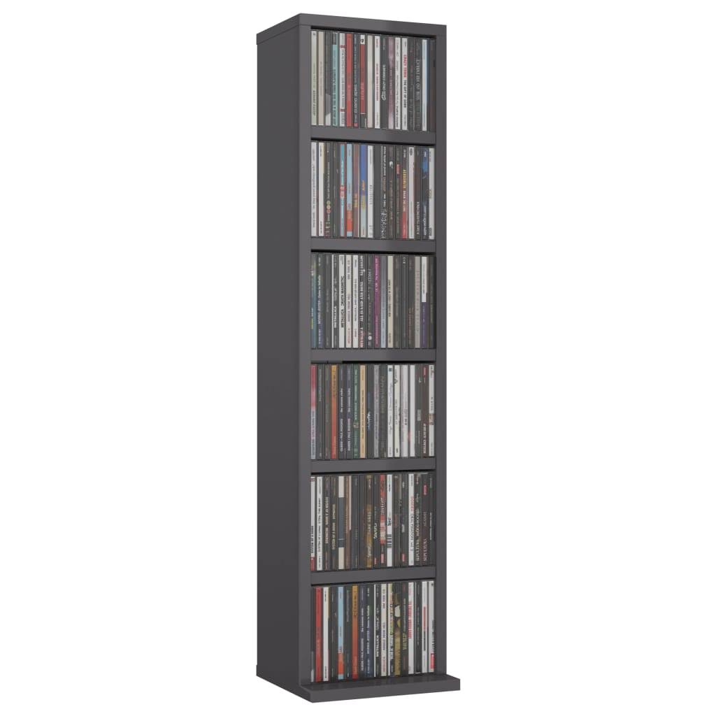 High Gloss Grey CD Cabinet S672062