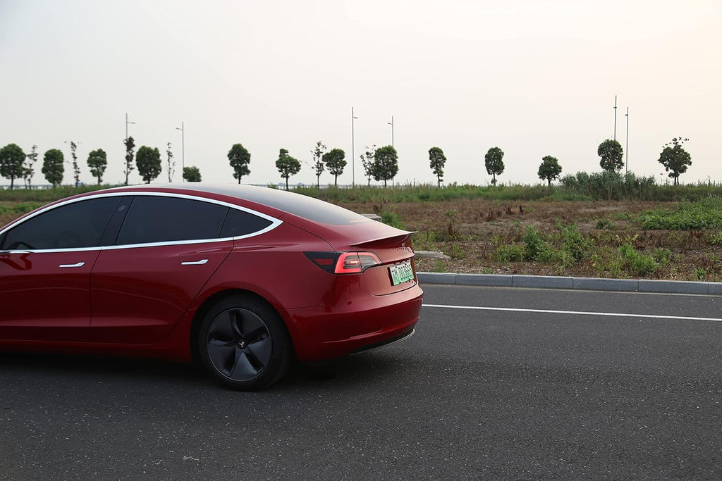 Carbon Fiber Pattern Spoiler for Tesla Model 3, Pack of 2 E410