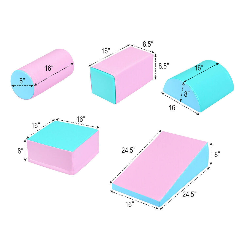 5-Piece Climb Activity Play Foam Blocks Pink G51029