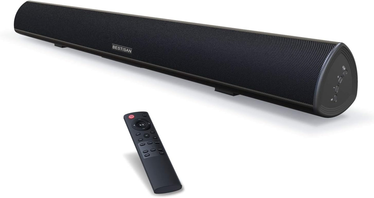 Sound Bar with Bluetooth 5.0, 40 Inch, 6 Drivers, 105dB, Wall Mountable A93333