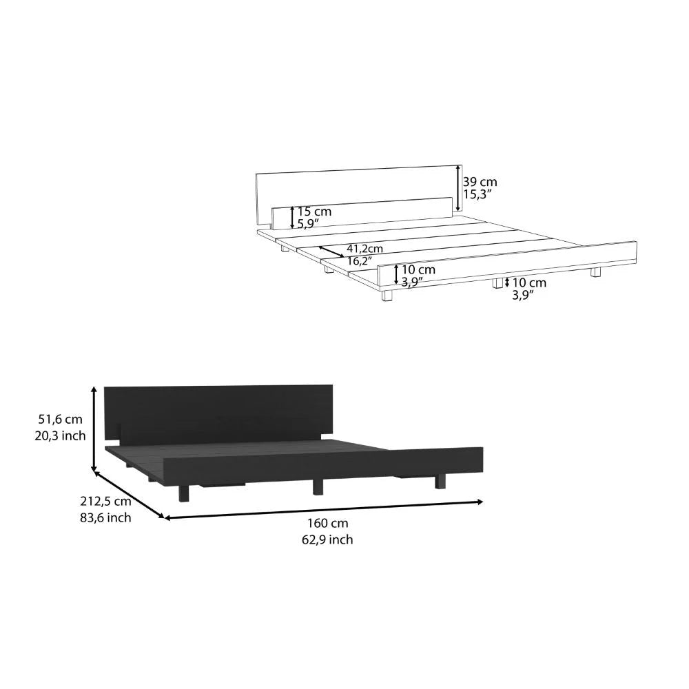 Smokey Oak Twin Size Bed A550