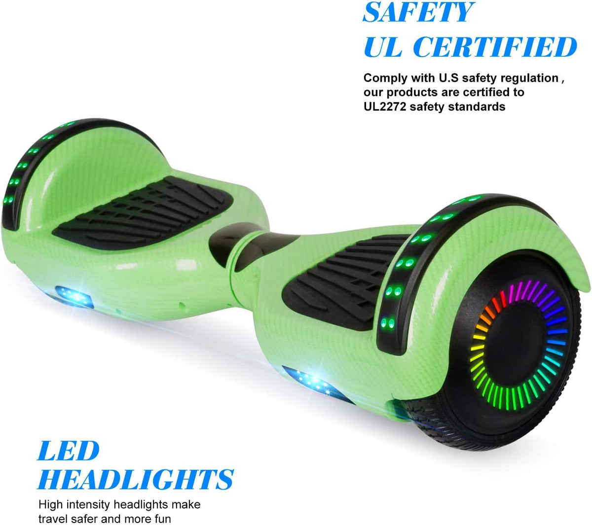 6.5 Inch Self Balancing Hoverboard with Bluetooth and LED Lights Y772810