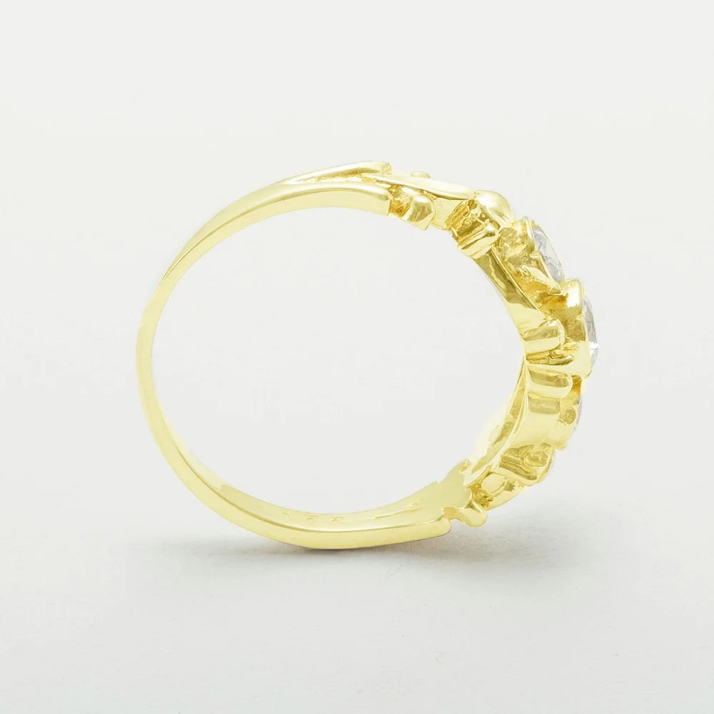 9k Yellow Gold Cubic Zirconia Womens Ring J2268