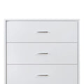 White 5 Drawer Wooden Chest F36280